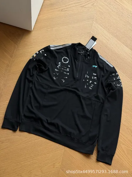 Design Half-Zip Performance Top Black with Graphic Print - 4