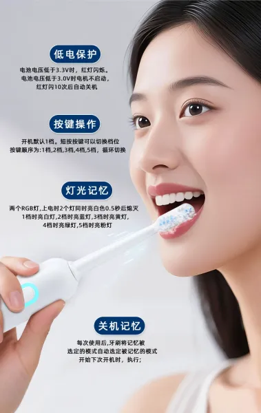 Design Sweep Sonic Electric Toothbrush White Electronics - 8