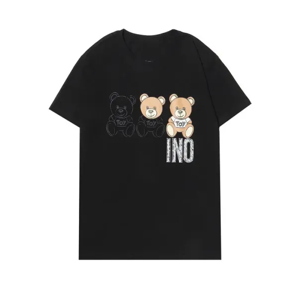 Design INO Bear Graphic Print Black T-Shirt T-Shirts - 19