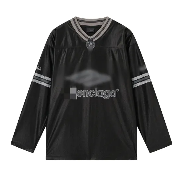 Design Enciaga V-Neck Metallic Football Jersey Silver Jersey - 4