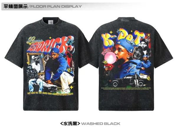 Design Kendrick Lamar Collage Graphic T-Shirt White - 11