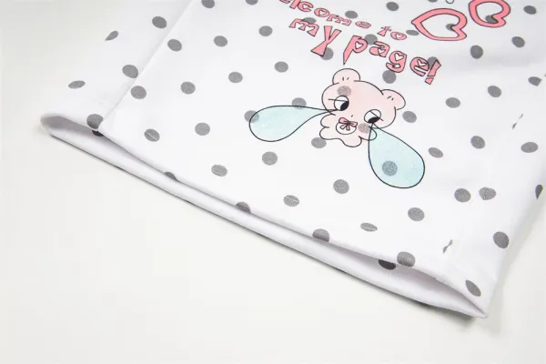 Design Polka Dot Cartoon Print Wide-Leg Sweatpants White - 13