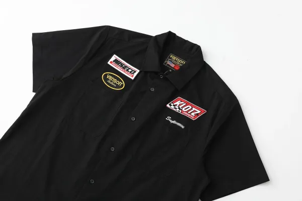 Vanson Leather x Supreme x Wiseco x Klotz Racing Pinstripe Work Shirt White - 16