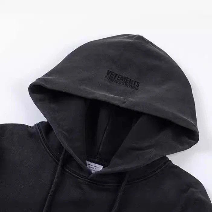 Vetements Gray Oversized Hooded Sweatshirt