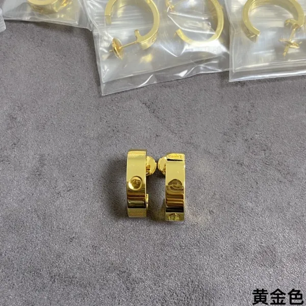 Cartier Love Hoop Earrings Gold Jewelry - 1