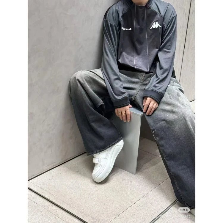 Acne Studios Gradient Print Long-Sleeve Top Light Blue - 16