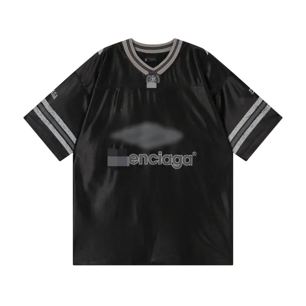 Design Enciaga Football Jersey Black Jersey - 4