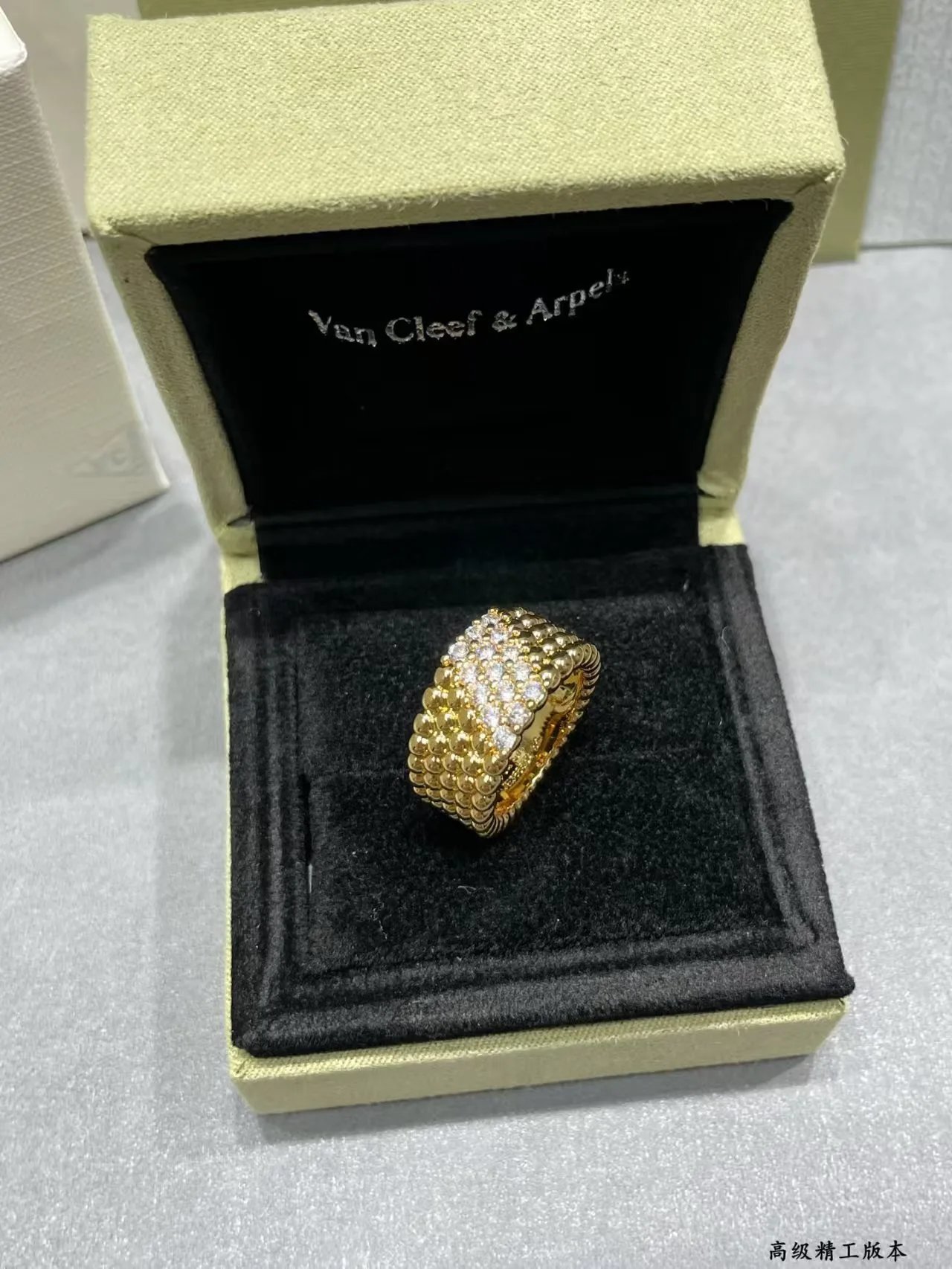 Design Beaded Pavé Band Ring Silver - 21