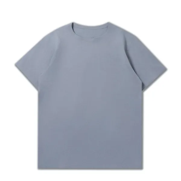 Design Basic Crew Neck T-Shirt Dusty Blue - 8