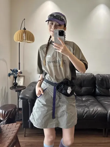 Design UXIAOYONG Functional Skirt Purple Technical Shorts - 4