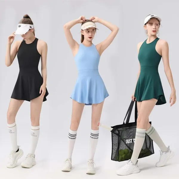 Design Tennis Dress Light Blue Activewear - 3