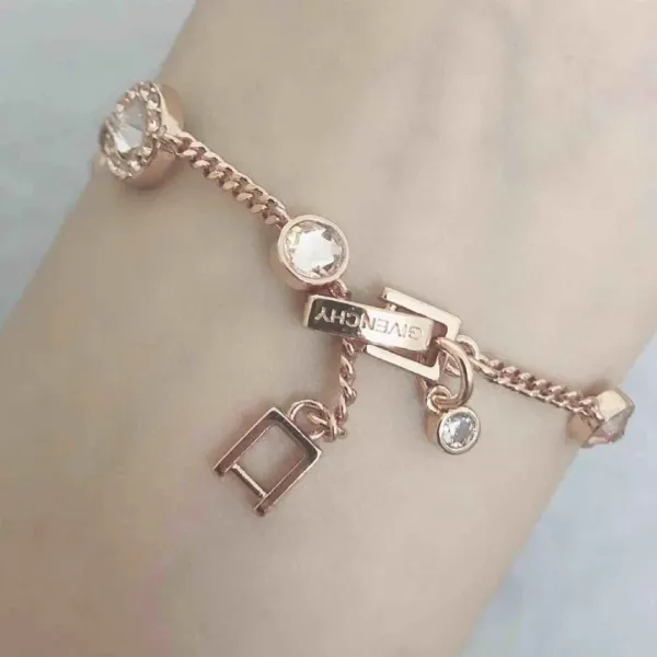Givenchy Crystal-Embellished Chain Bracelet Silver Jewelry - 8