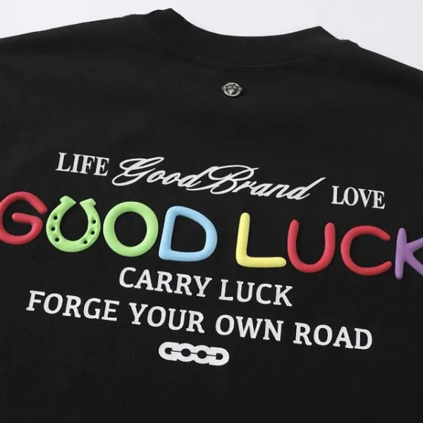 GOOD BRAND Rainbow Logo Graphic T-Shirt Black - 17