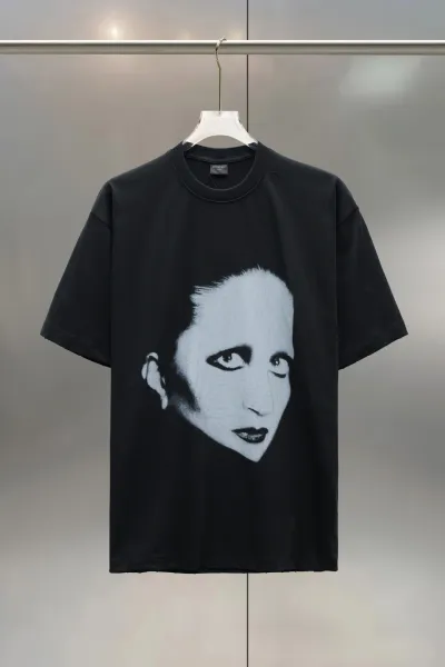 Balenciaga Security Tape Logo T-Shirt Black - 3