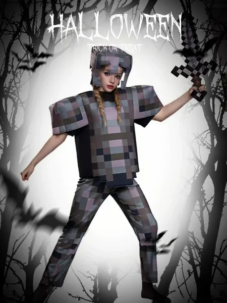 Design Minecraft Creeper Costume Set Green Activewear Sets - 6