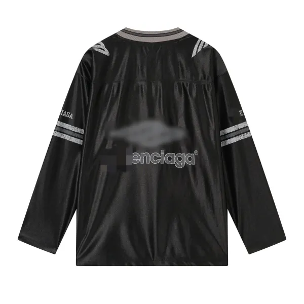 Design Enciaga V-Neck Metallic Football Jersey Silver Jersey - 5