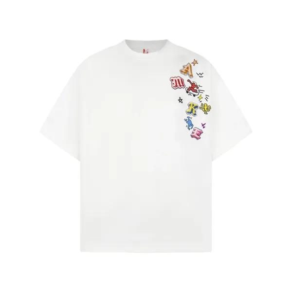 KAWS x Uniqlo Graphic Print Oversized T-Shirt Gray - 4