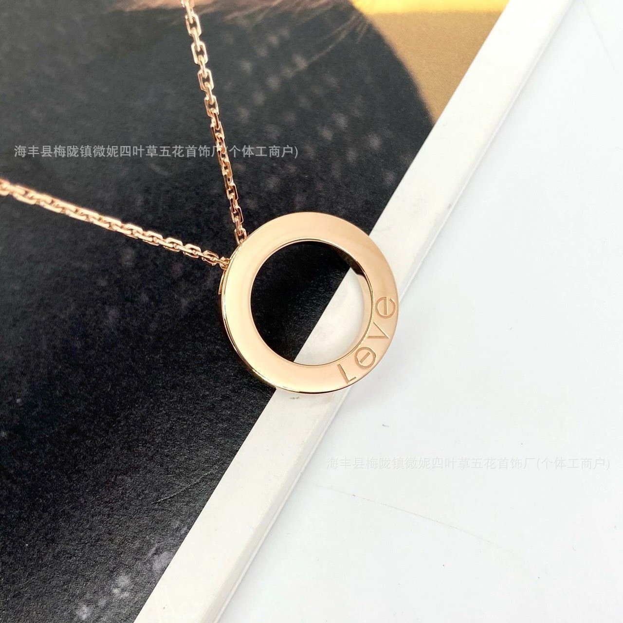 Cartier Love Pendant Necklace Gold and Platinum with Diamonds Jewelry - 13