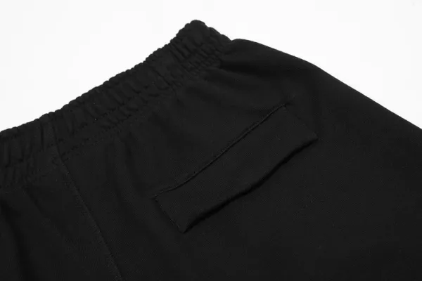 Design Graphic Print Black Sweat Shorts - 20