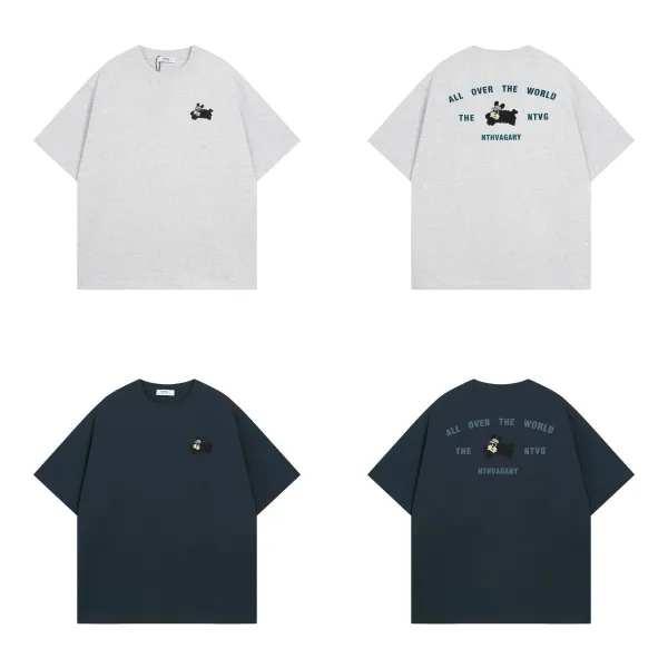 Design NTHVAGARY Graphic Print Oversized T-Shirt Black T-Shirts - 5