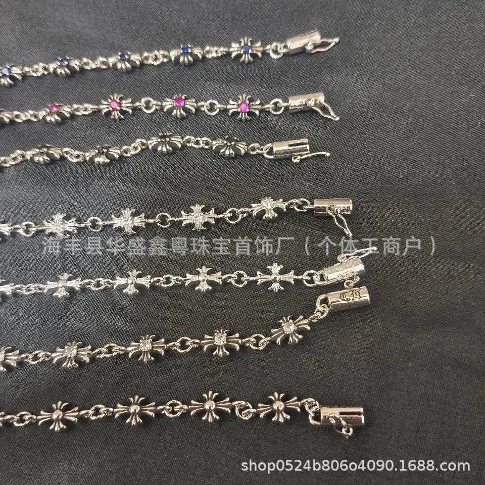 Chrome Hearts Floral Ruby Bracelet Silver - 4