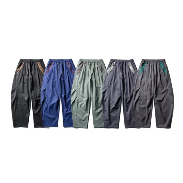 Design Utility Pants Navy with Purple Panel Accents - 2