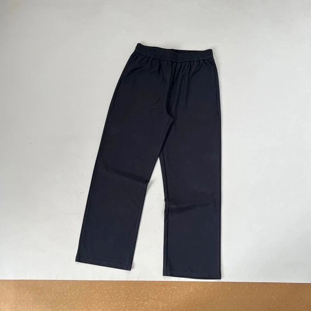 Design Wide-Leg Relaxed Fit Navy Pants - 13