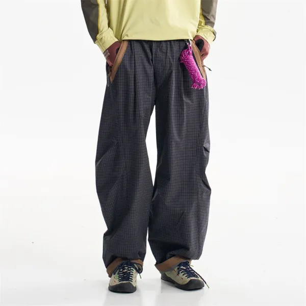 Design Utility Pants Navy with Purple Panel Accents - 9