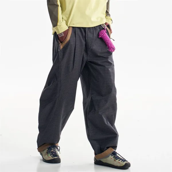 Design Utility Pants Navy with Purple Panel Accents - 11