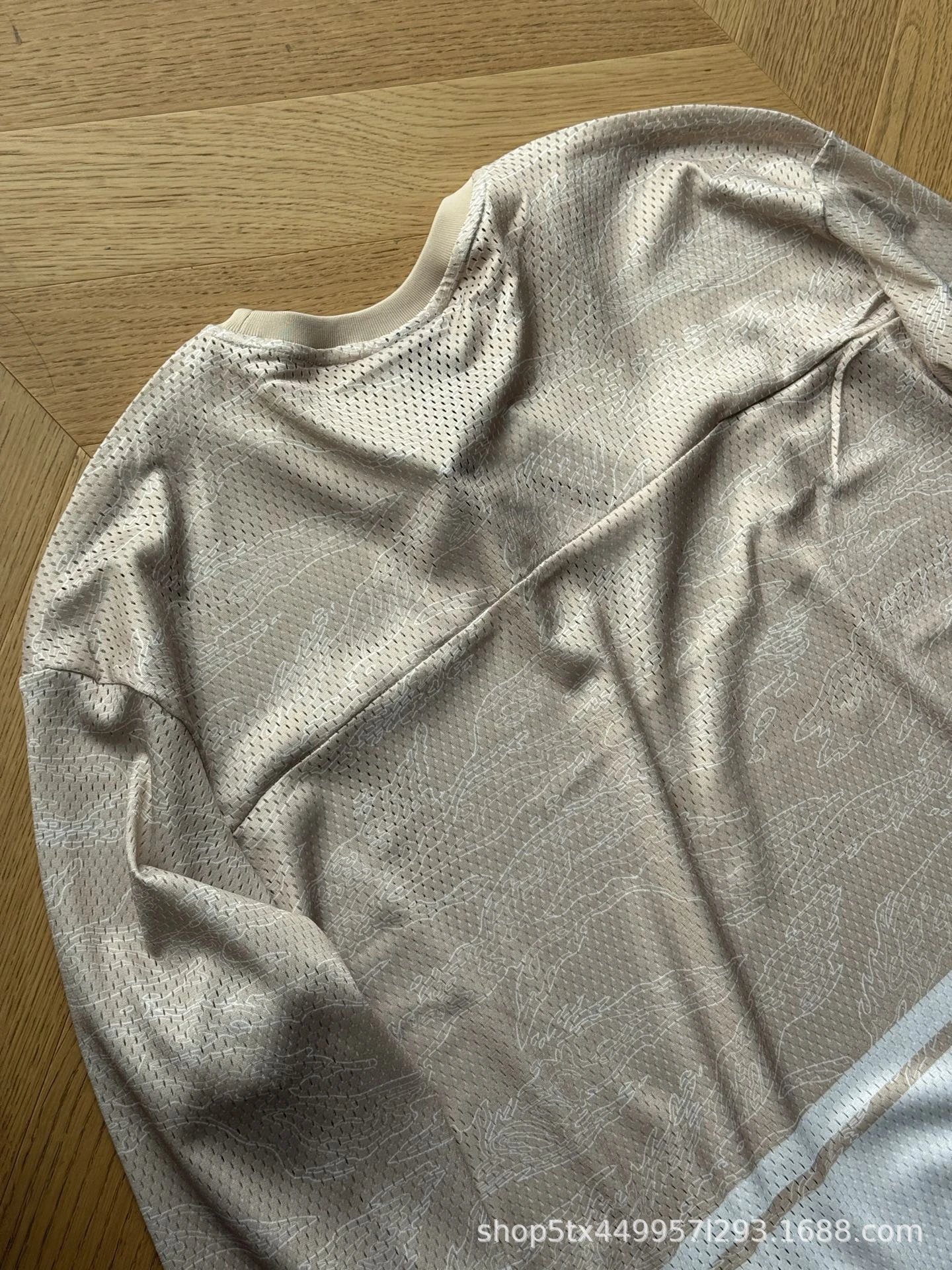 Design Mesh Jersey Top Beige with White Number 13 - 10