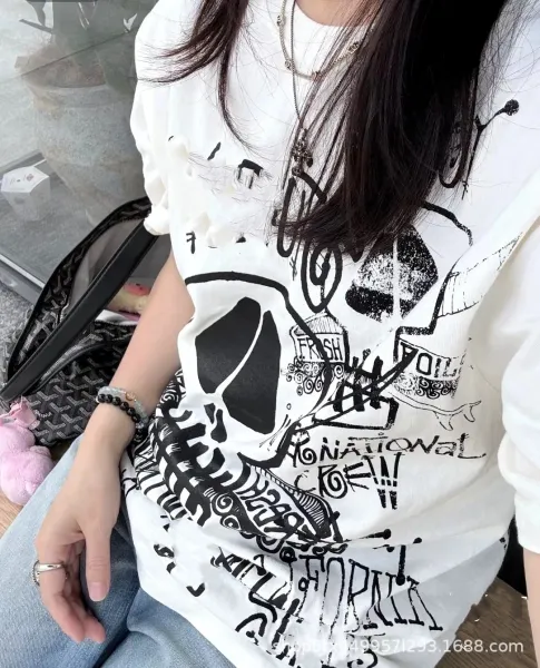 Design Skull Graphic Print Black T-Shirt - 12