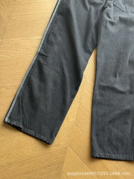 Design Wide-Leg Straight Jeans Blue - 22