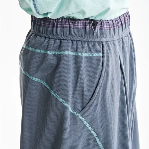 Design Baggy Cargo Pants Purple with Reflective Stitching - 9