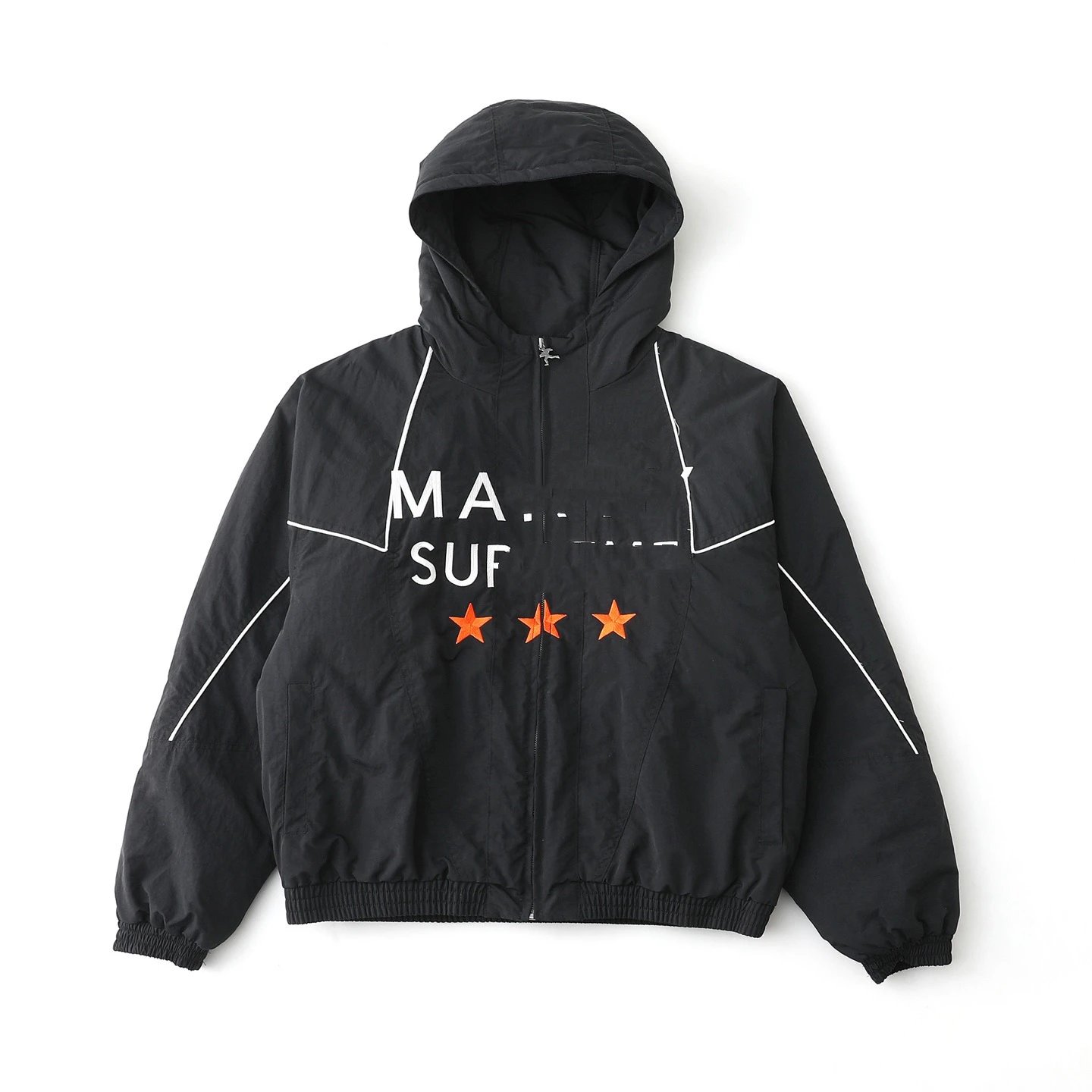 Design MA. SUF Windbreaker Black Jacket Outerwear.windbreaker - 6