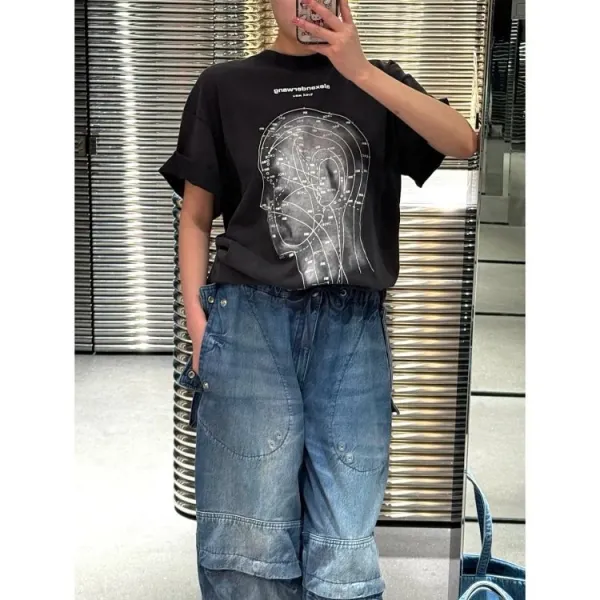 Off-White Human Head Blueprint T-Shirt Black - 16
