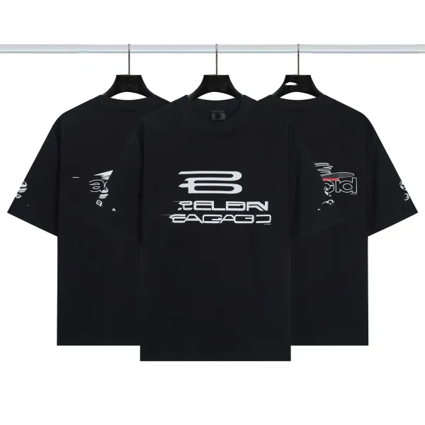 Design Graphic Print Black Oversized T-Shirt - 1