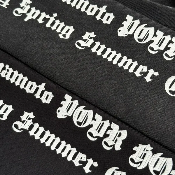 Yohji Yamamoto x Neighborhood Collaboration Graphic Tee Charcoal Gray T-Shirt - 27