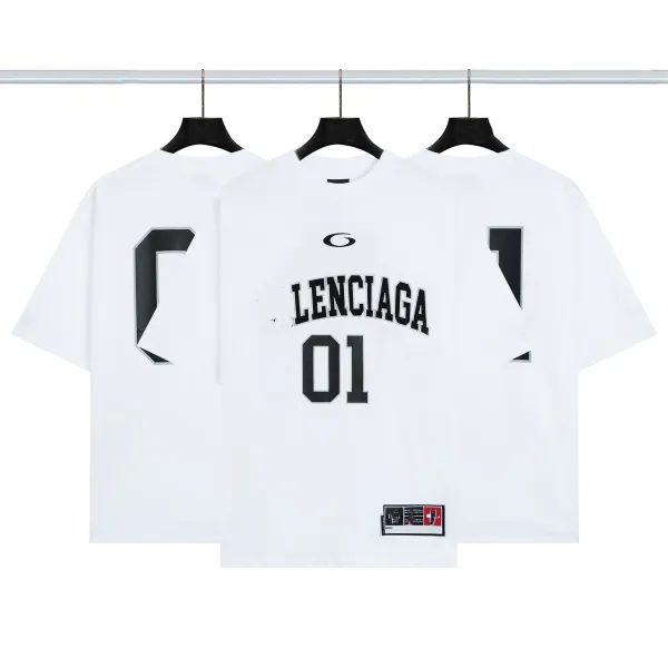 Balenciaga Lenciaga 01 White Jersey T-Shirt - 1