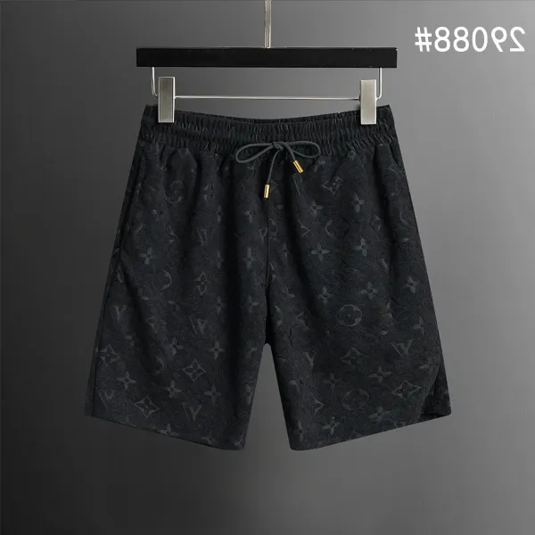 Louis Vuitton Monogram Jacquard Drawstring Shorts Black - 1