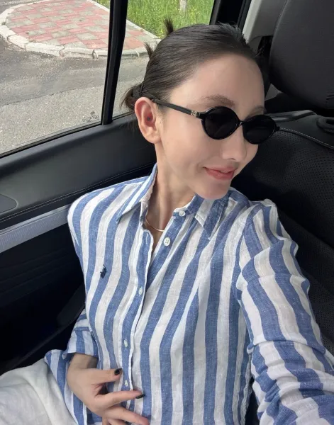 Polo Ralph Lauren Striped Linen Shirt Blue and White Tops Shirt - 5