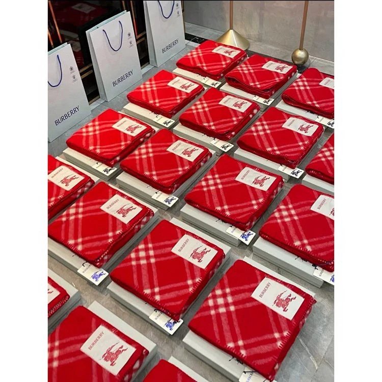 Burberry Classic Check Cashmere Scarf Red Scarves