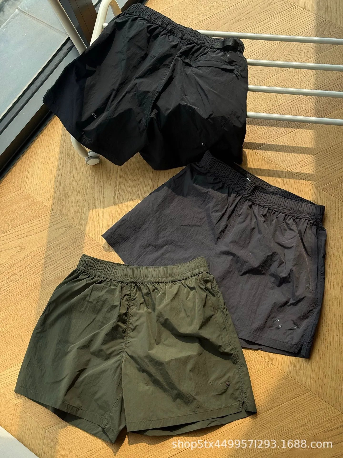 Design Minimalist Nylon Shorts Black - 3