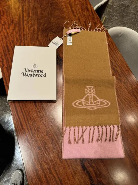 Vivienne Westwood Orb Logo Cashmere Scarf Black - 30