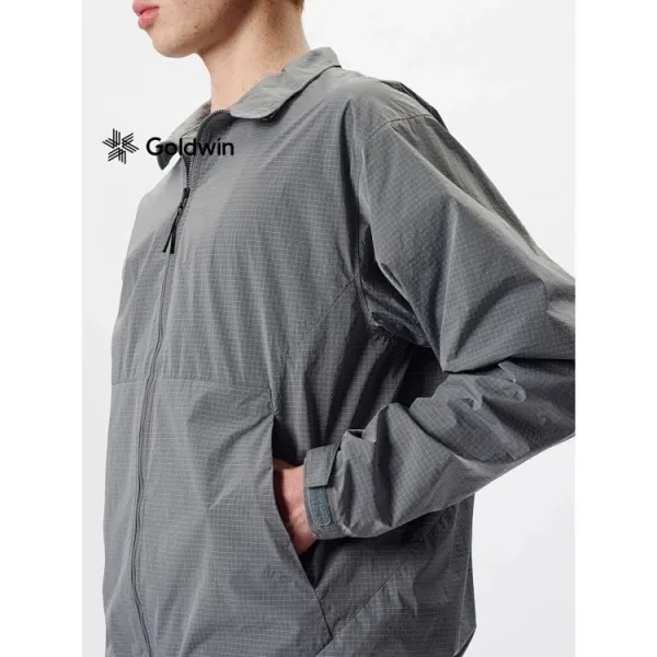 Design Goldwin Grid Tech Windbreaker Gray Jacket Outerwear.windbreaker - 9