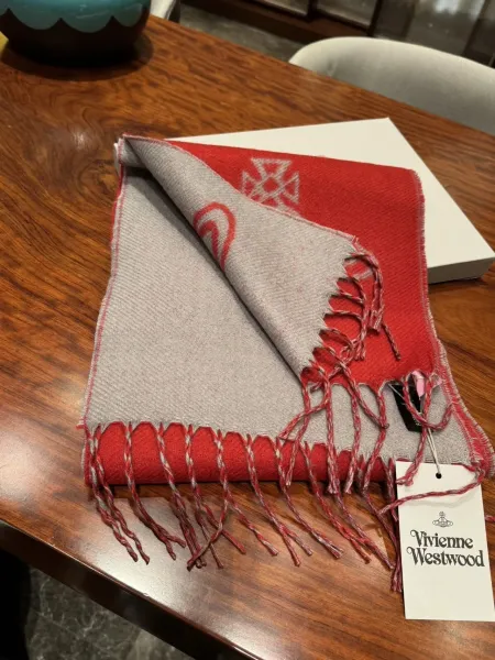 Vivienne Westwood Orb Logo Cashmere Scarf Black - 35
