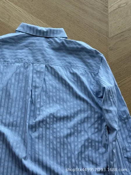 Thom Browne Striped Shirt with Black Side Stripe White Shirt - 9