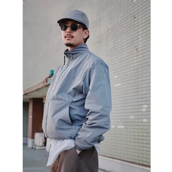 Design Goldwin Grid Tech Windbreaker Gray Jacket Outerwear.windbreaker - 15
