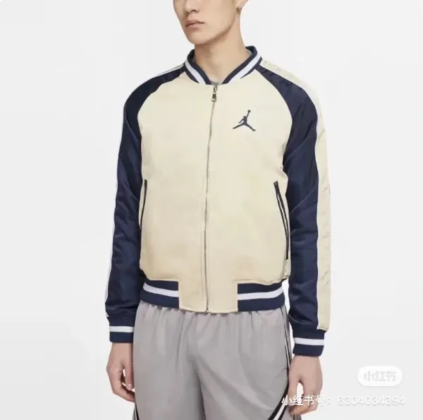 Air Jordan Bomber Jacket Black Gray Pink Outerwear - 3