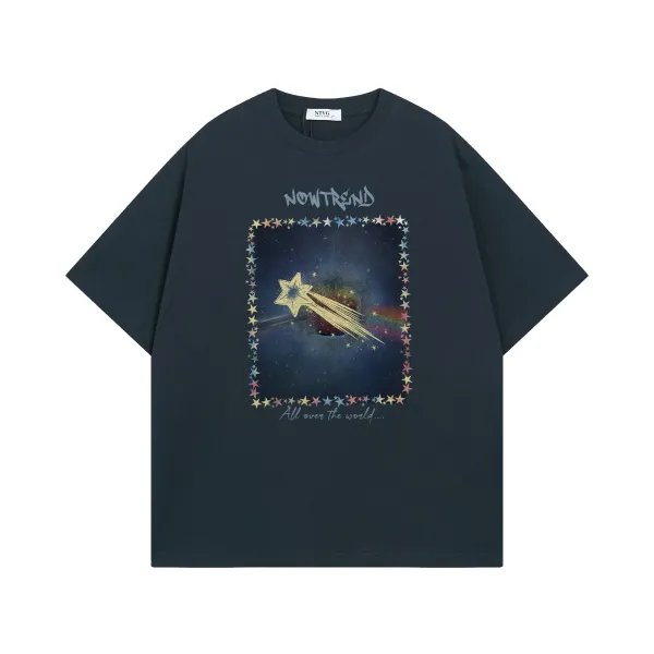 Design NTVG Shooting Star Graphic Navy T-Shirt T-Shirts - 1
