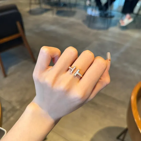 Design Silver Letter 'H' Ring Accessories Jewelry - 25